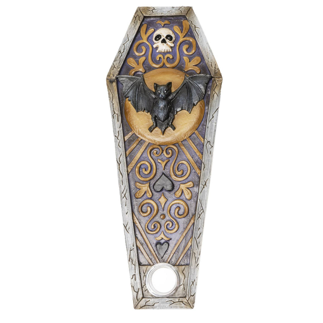 Pacific Giftware - Vampire Bat Coffin Incense Burner