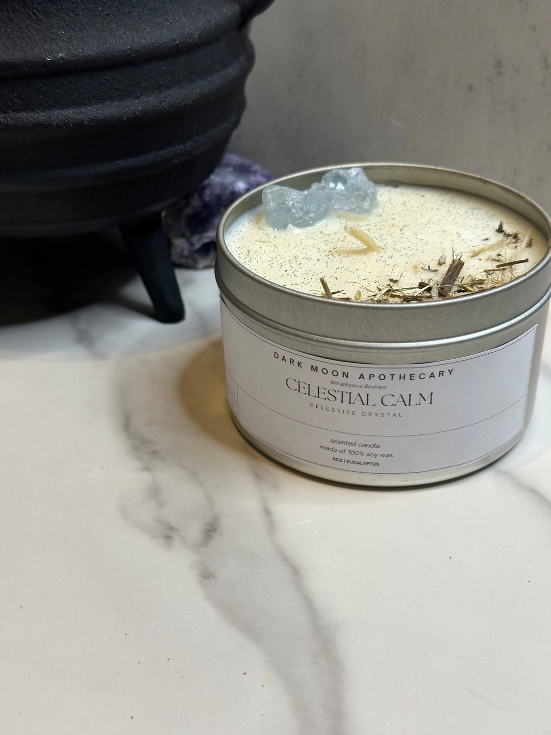 The Dark Moon Apothecary -  Celestial Calm Soy Crystal Candle