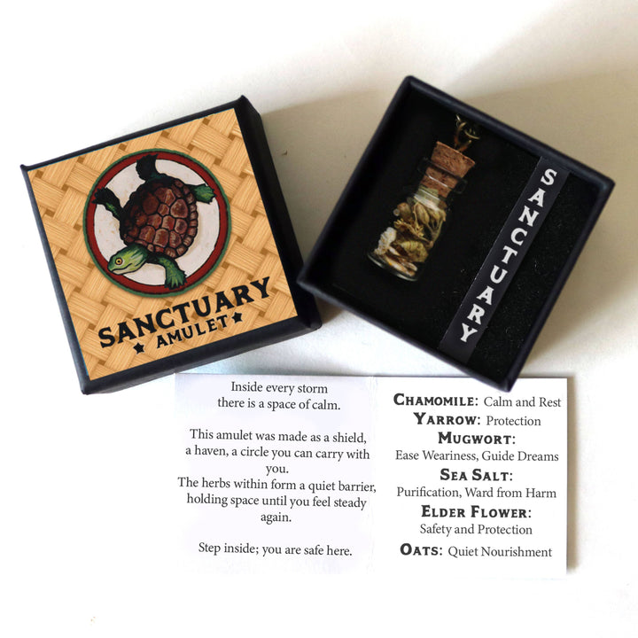 Brainmeats Atelier - Sanctuary Amulet – Protection &amp; Comfort Talisman w/Turtle