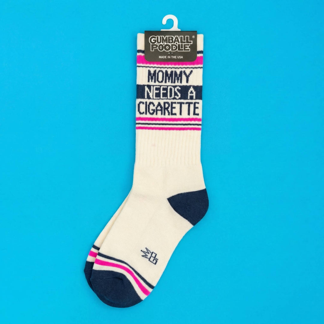 Gumball Poodle - Mommy Needs A Cigarette Gym Crew Socks
