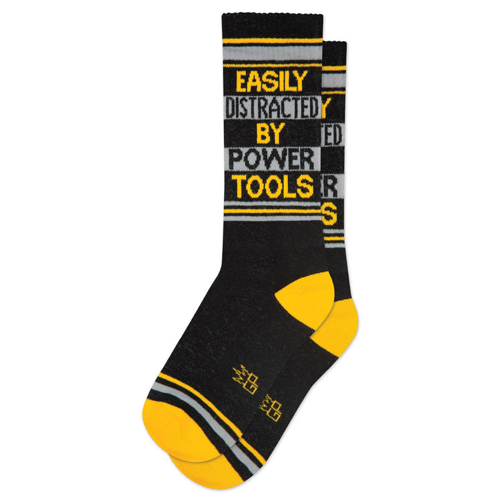 Gumball Poodle - Easily Distracted By Power Tools Gym Crew Socks