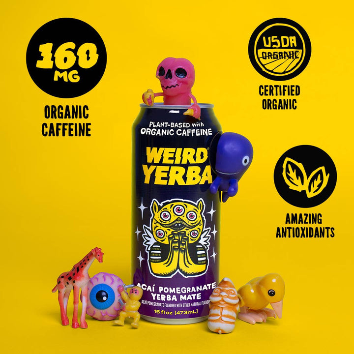 Weird Beverages - Organic Acai Pomegranate Yerba Mate 16oz Cans