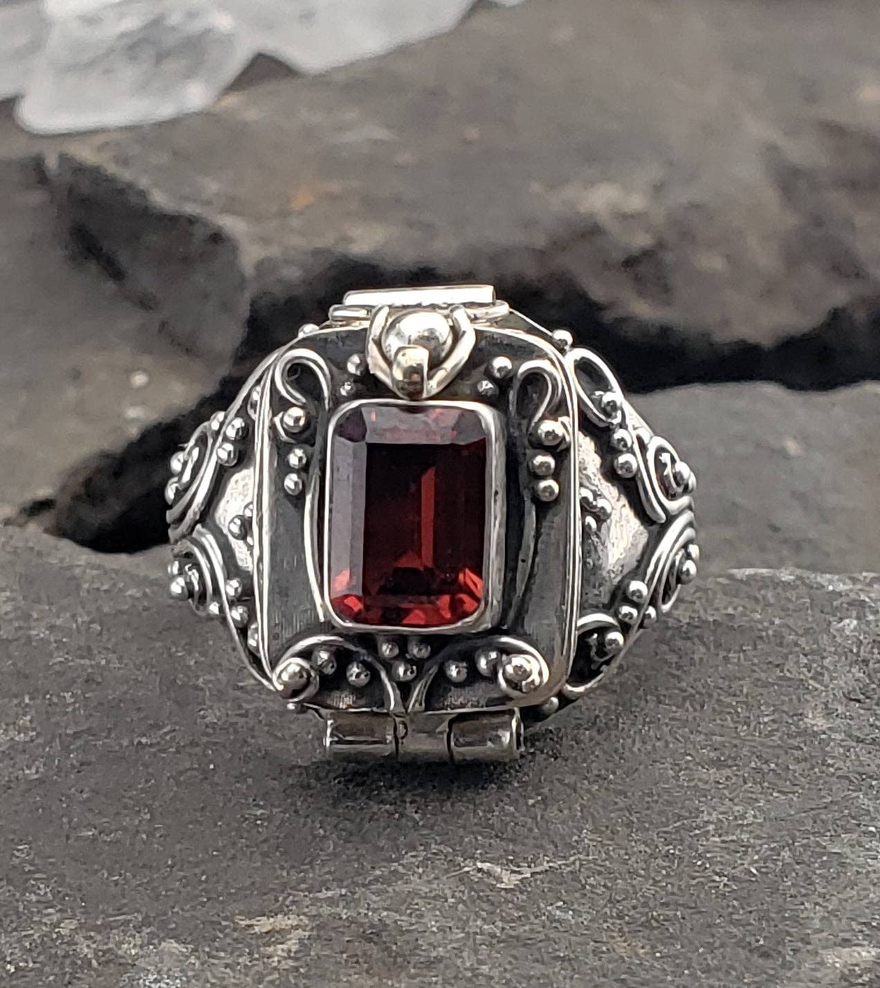 Silver Poison Ring newest 5