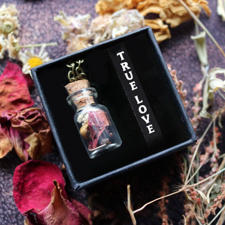 Brainmeats Atelier - True Love Amulet – Devotion &amp; Joy Talisman Necklace w/Rose
