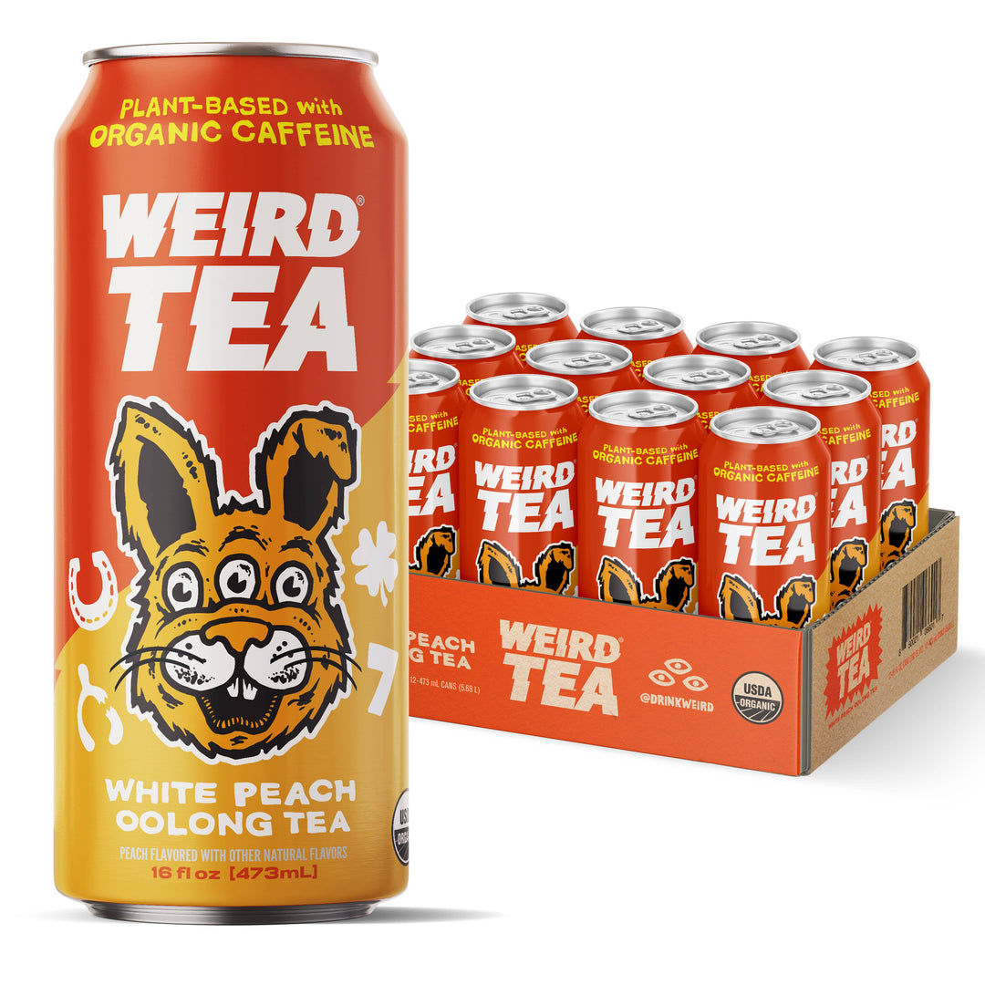 Weird Beverages - Organic White Peach Oolong Iced Tea 16oz Can