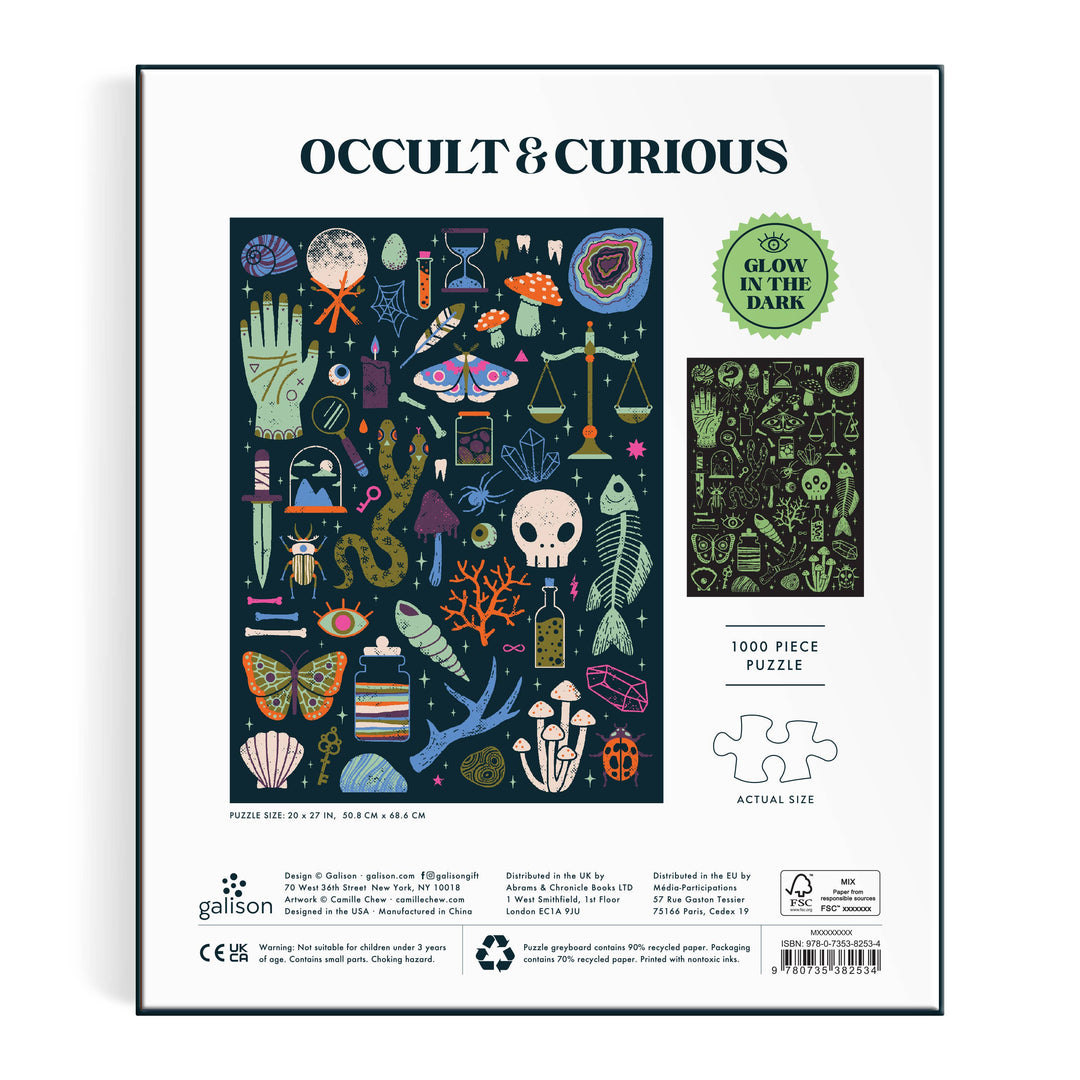 Chronicle Books - Occult and Curious 1000 Piece Glow in the Dark Puzzle