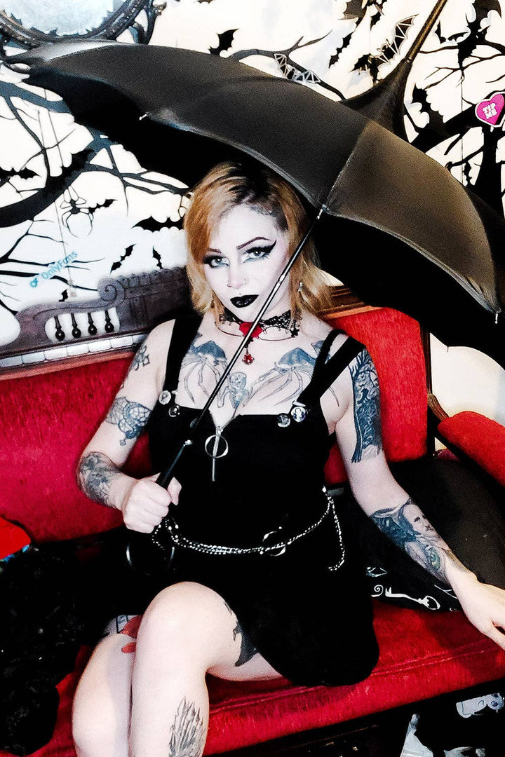vampirefreaks - Batwing Pagoda Umbrella [MIDNIGHT BLACK]