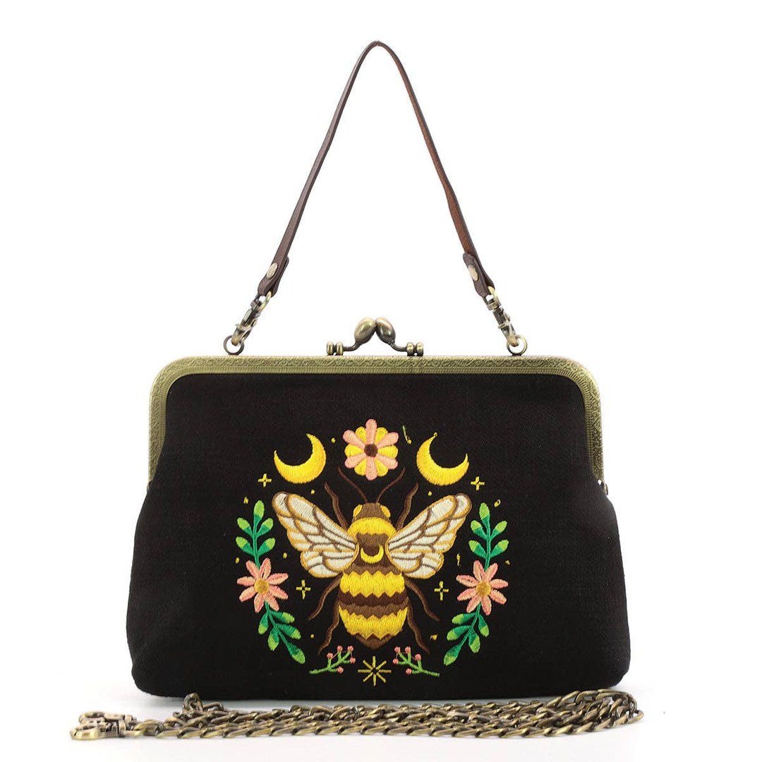 COMECO INC - Bee Kisslock Bag: Black