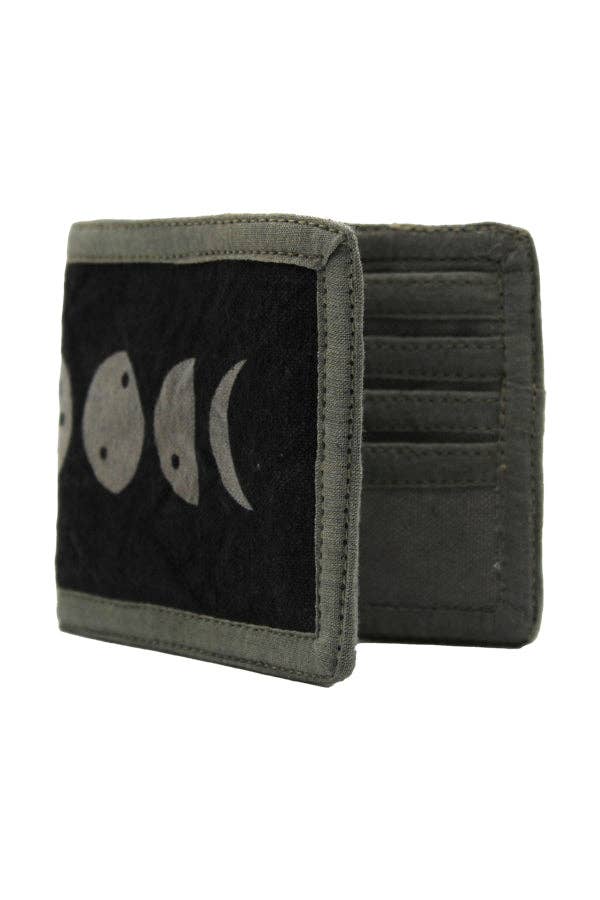 Lakhays Collection Inc. - Cotton Printed Wallet: Black / One Size