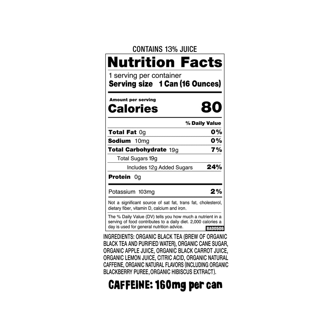 Weird Beverages - Organic Agua de Jamaica Hibiscus Black Tea 16oz Can