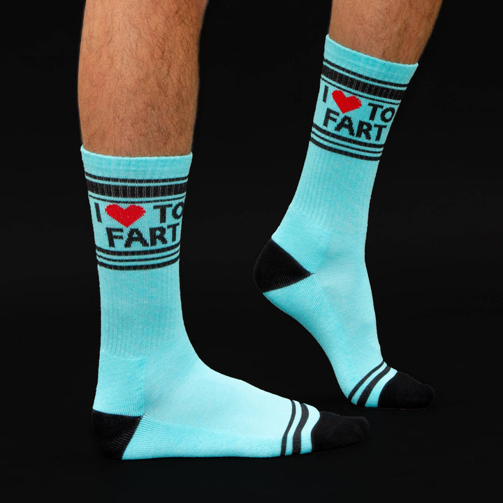 Gumball Poodle - I ❤️ To Fart Gym Crew Socks