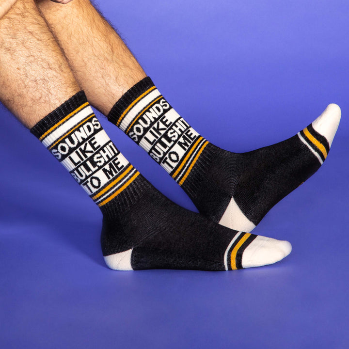 Gumball Poodle - Sounds Like Bullshit To Me Gym Crew Socks