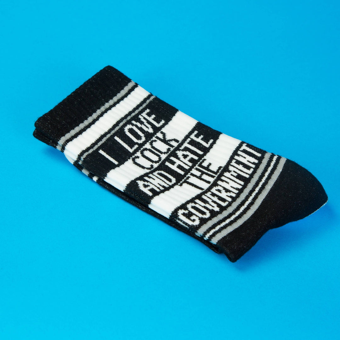 Gumball Poodle - I Love Cock And Hate The Government Gym Crew Socks