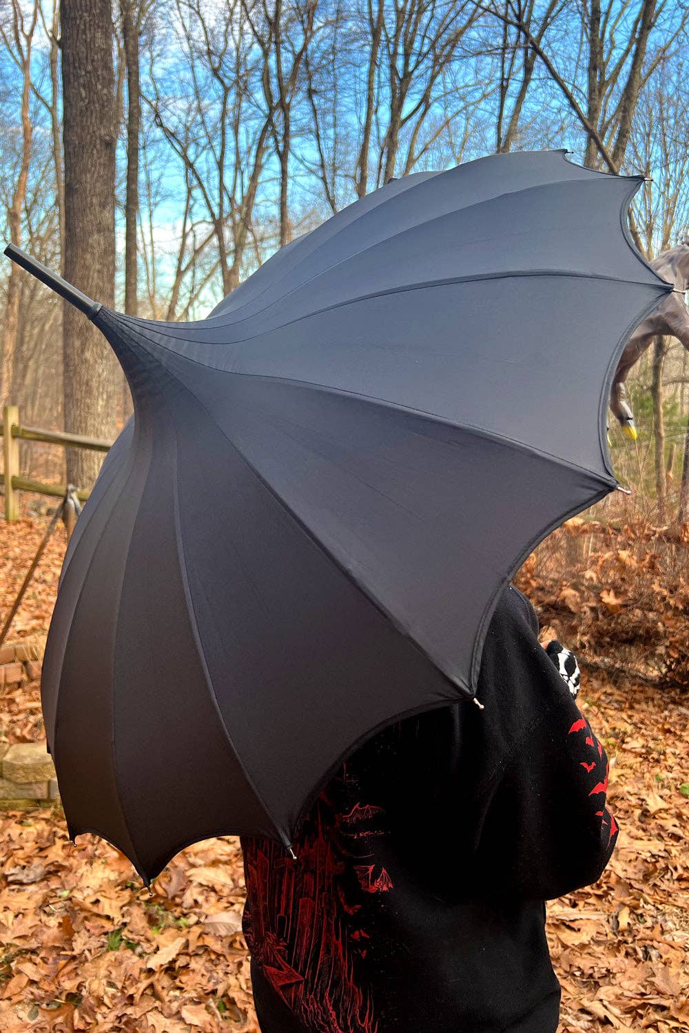 vampirefreaks - Batwing Pagoda Umbrella [MIDNIGHT BLACK]
