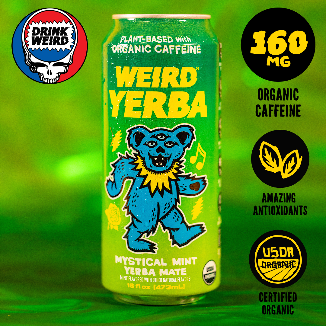 Weird Beverages - Organic Mystical Mint Yerba Mate 16oz Cans