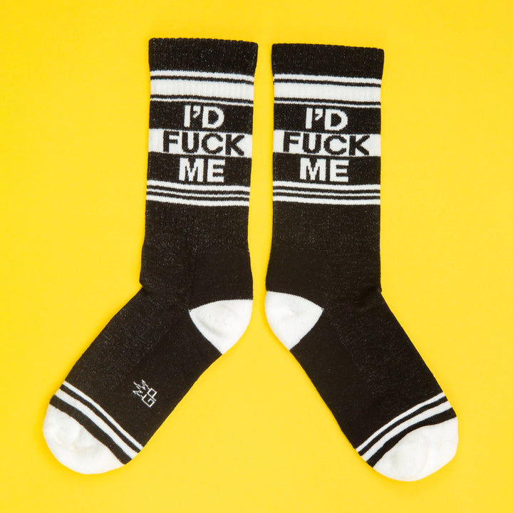 Gumball Poodle - I'd Fuck Me - Black Gym Crew Socks