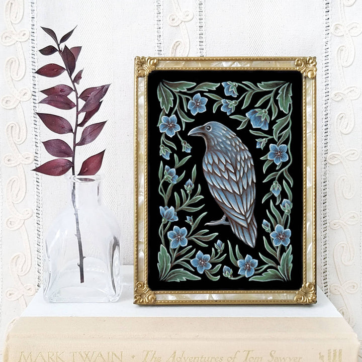 Faina Lorah - Raven Art Print Folk Decor: 8x10