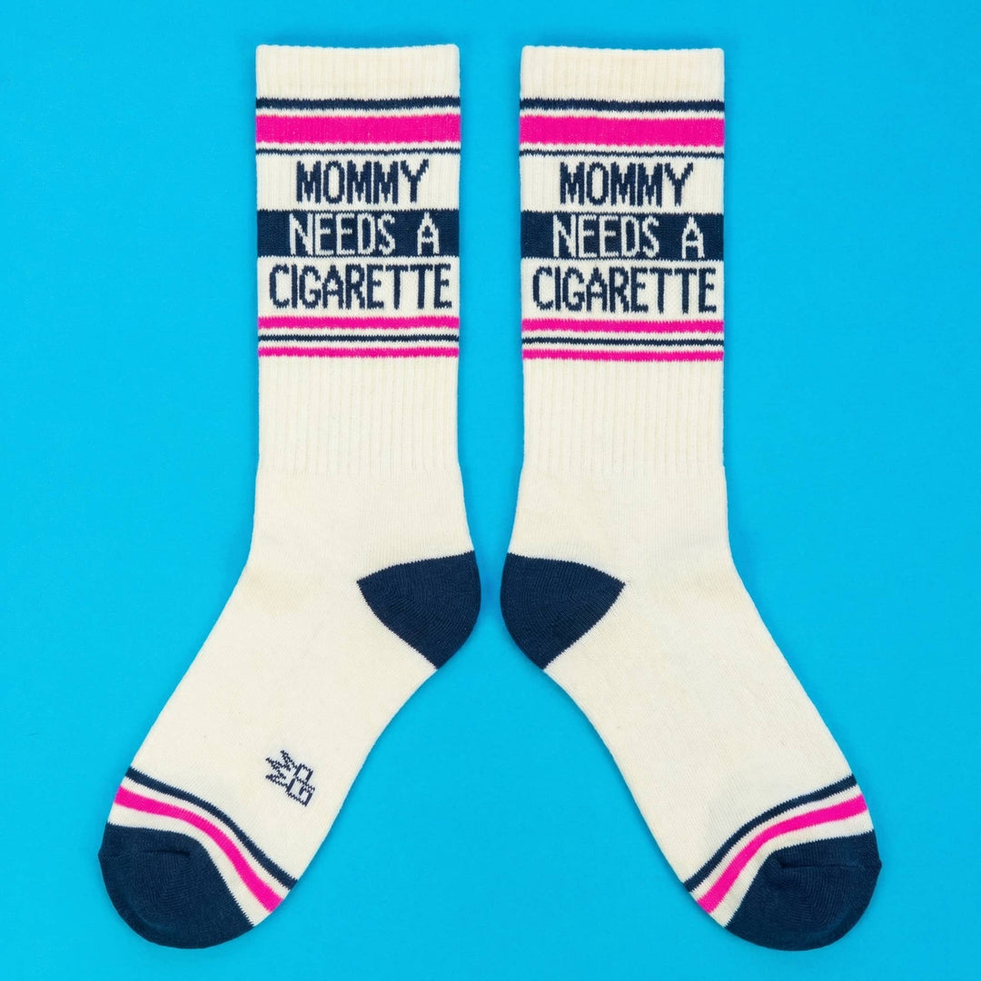 Gumball Poodle - Mommy Needs A Cigarette Gym Crew Socks