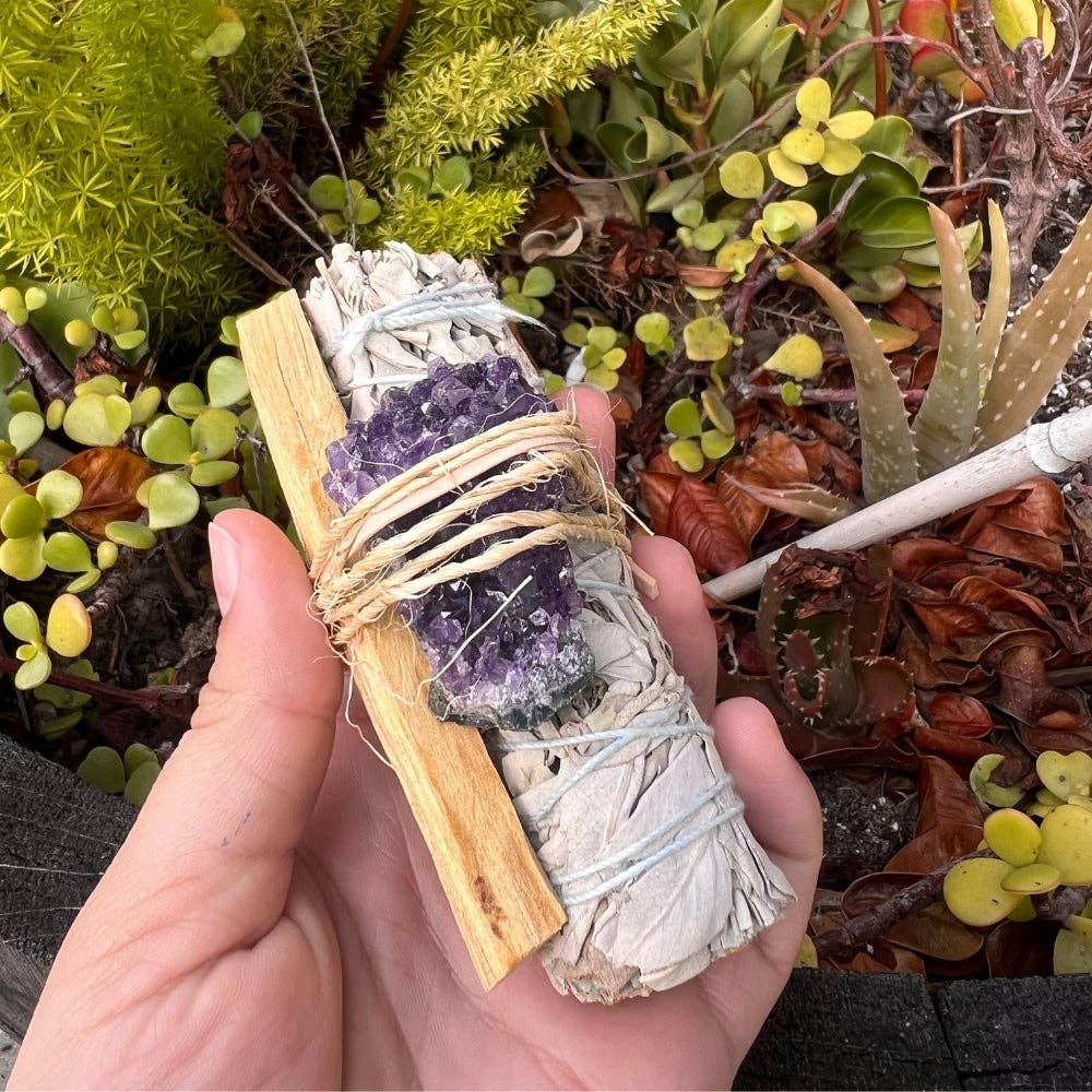 Palo Santo, Amethyst, and Sage Bundle