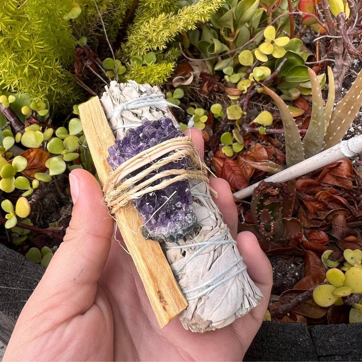 Palo Santo, Amethyst, and Sage Bundle