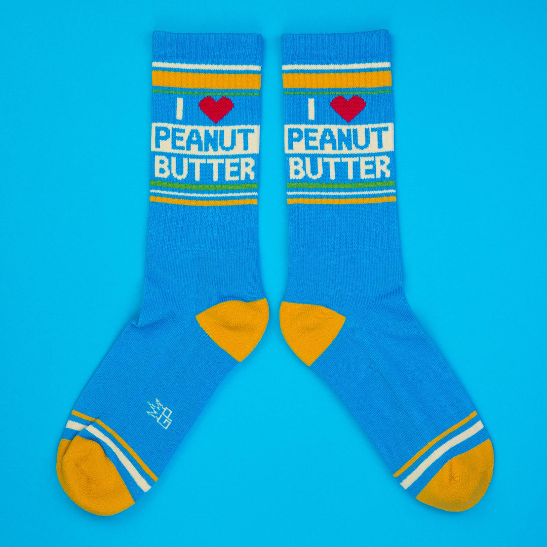 Gumball Poodle - I ❤️ Peanut Butter Gym Crew Socks