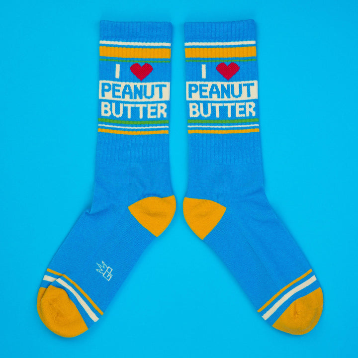 Gumball Poodle - I ❤️ Peanut Butter Gym Crew Socks