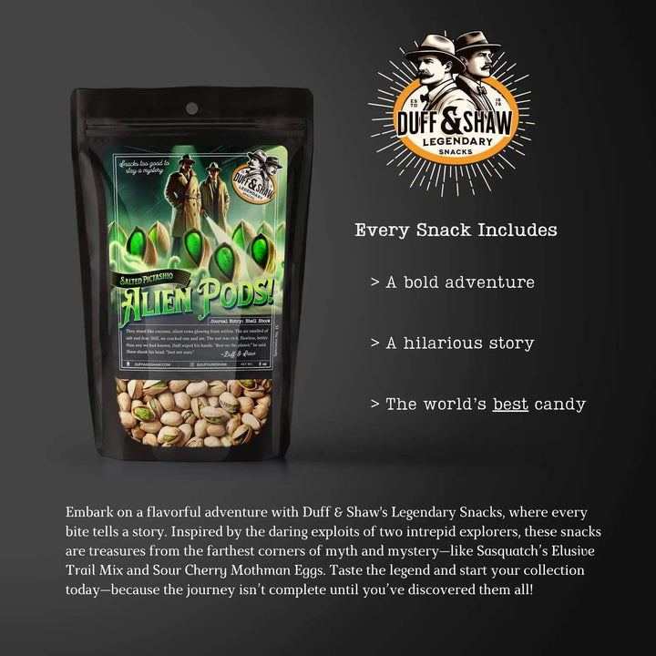 Duff &amp; Shaw - Legendary Snacks - Alien Pod Pistachios