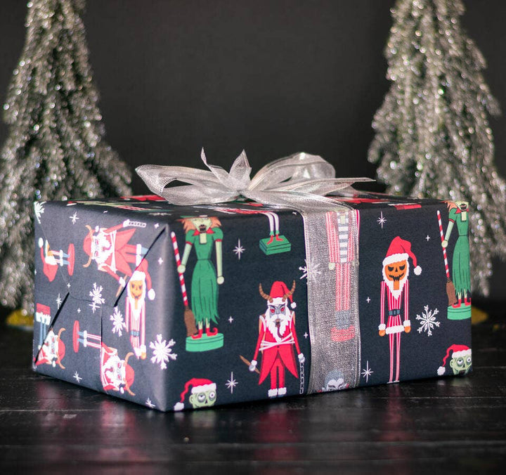 Spooky Cat Press - Spooky Nutcrackers Gift Wrap (8ft Roll)