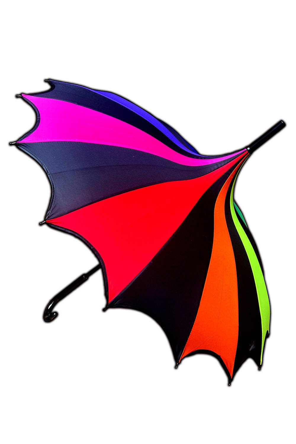 vampirefreaks - Batwing Pagoda Umbrella [Goth Rainbow]