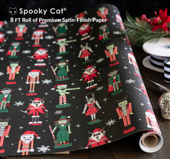 Spooky Cat Press - Spooky Nutcrackers Gift Wrap (8ft Roll)