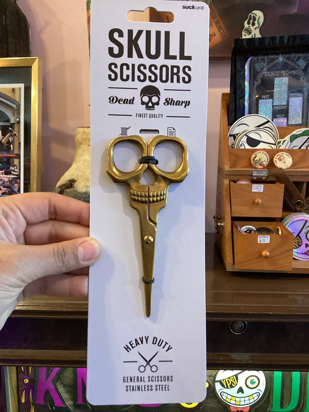 Brass Skull Scissors