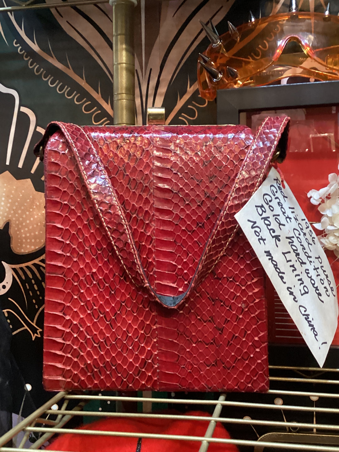 Vintage Red Lizard Purse (1956)
