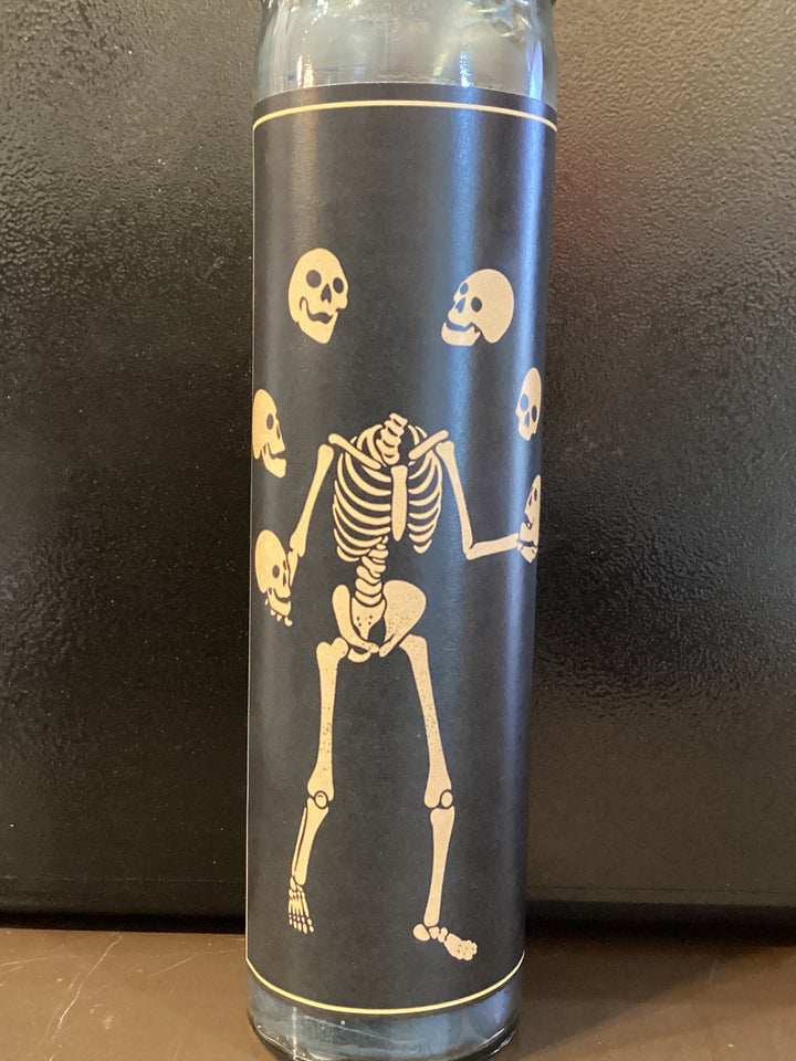 Skull Vibes Black Candle