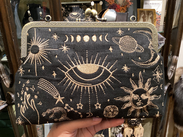 COMECO INC - vintage Celestial Kisslock Bag