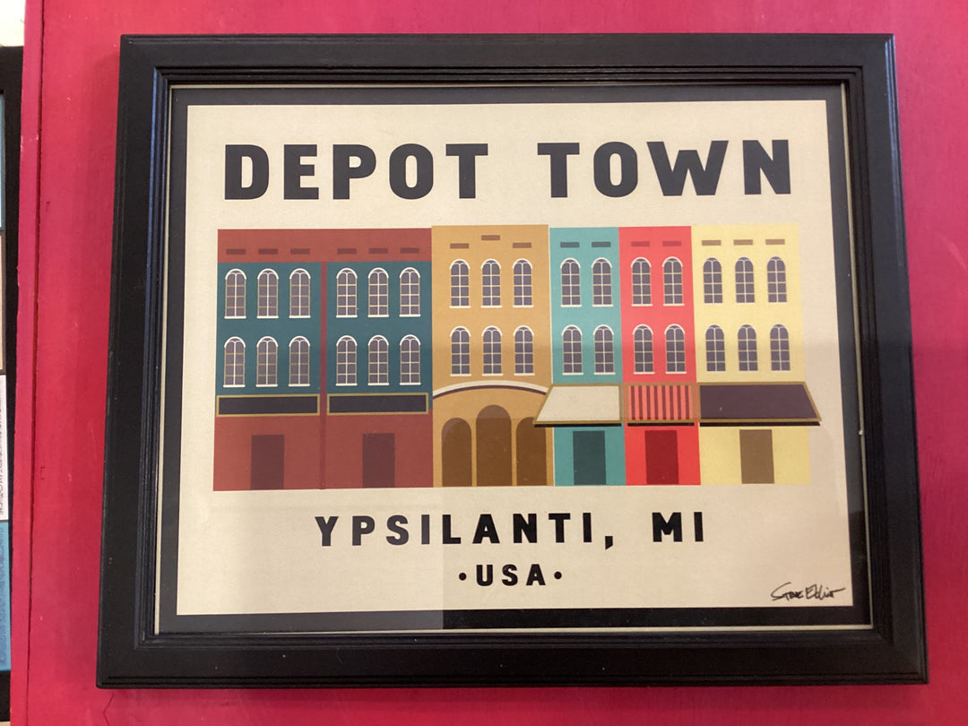 Depot Town framed print