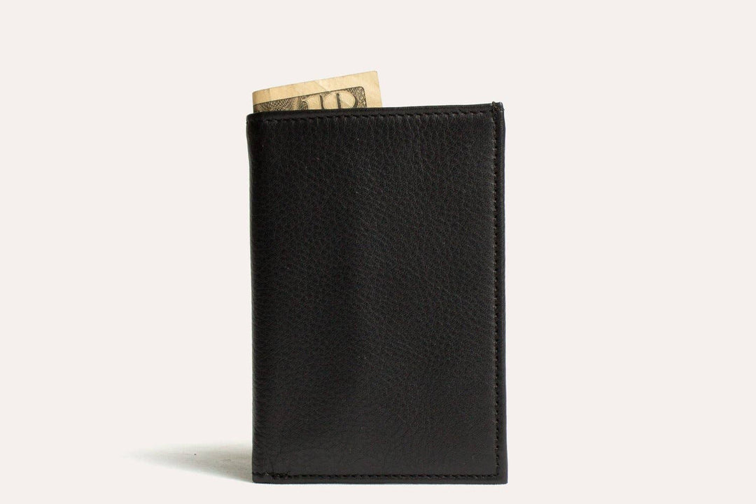Kiko Leather - Black Trifold Wallet