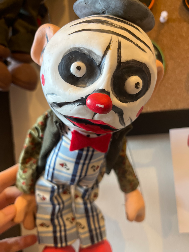 Sketchy the Clown Ted String Puppet