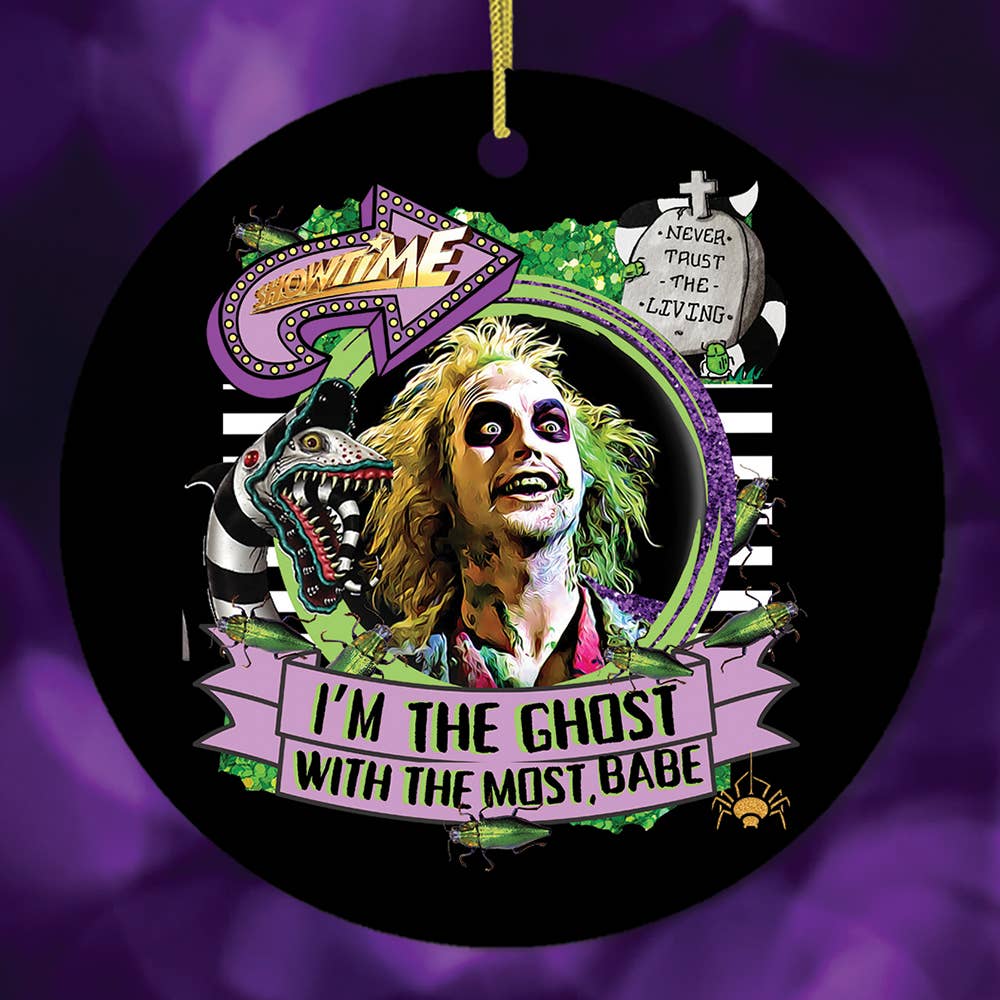 OrnamentallyYou - I’m the Ghost with the Most Babe Funny Horror Ornament