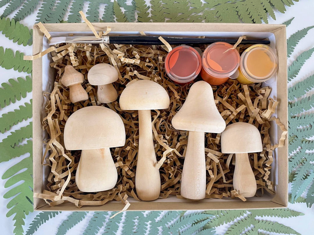 Painted Mushroom Kit- earthy DIY